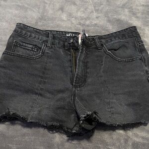 No Boundaries Dark Gray Jean Shorts